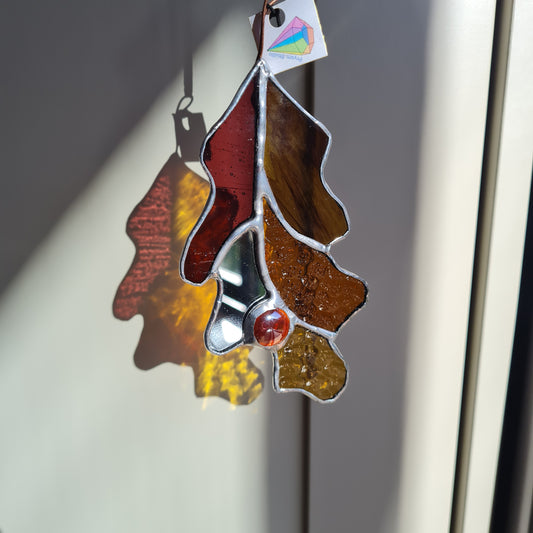 Autumn Oak Leaf Suncatcher