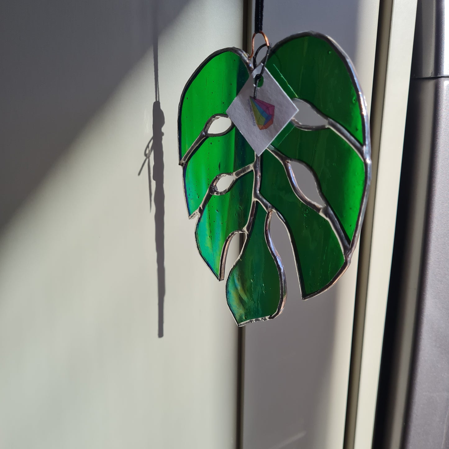 All Green Monstera Leaf Suncatcher