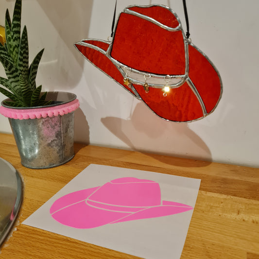 Pre-cut Vinyl Cowboy Hat